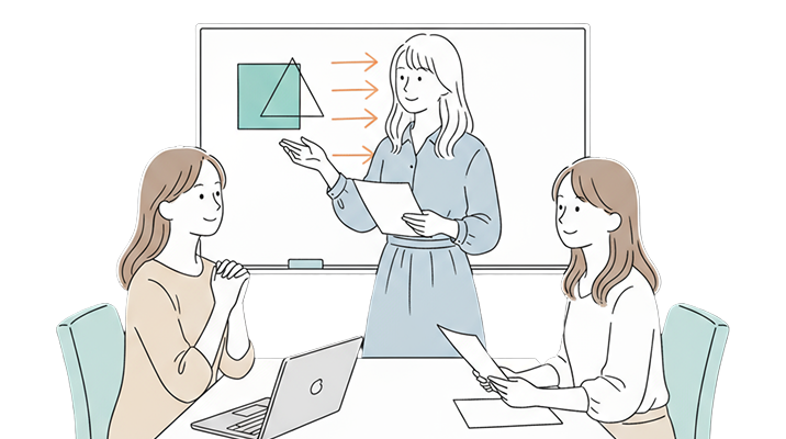 webサイトの設計を考えるイラスト